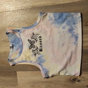 multicolored cropped tank